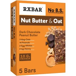 RXBAR Nut Butter & Oat Dark Chocolate Peanut Butter Protein Bars - 9.7oz/5ct