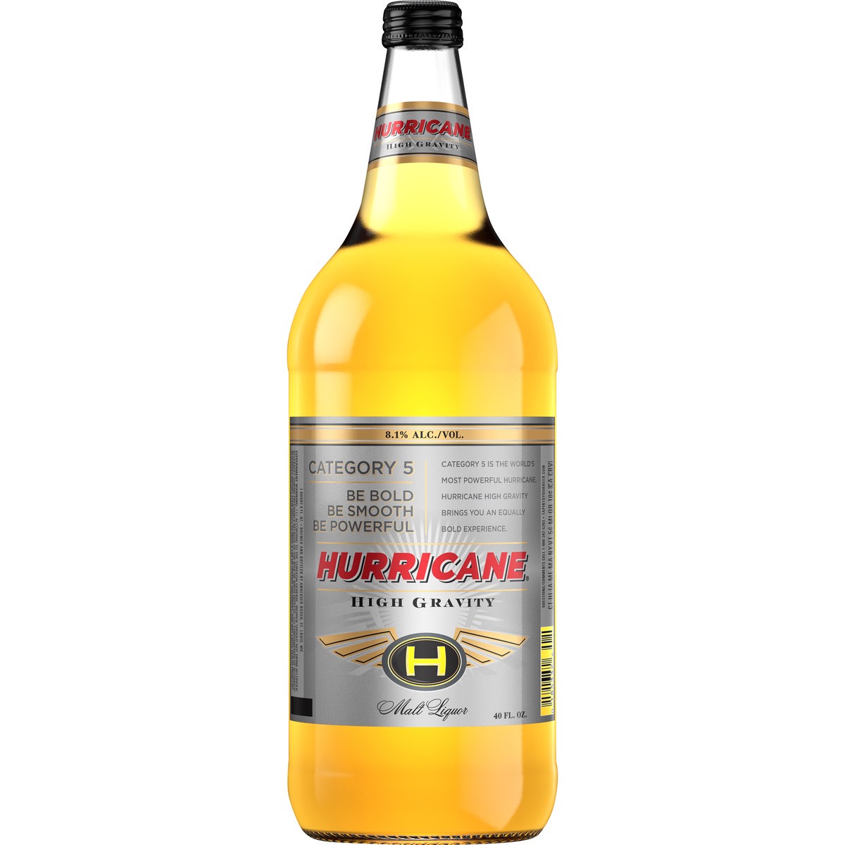 slide 1 of 6, Hurricane High Gravity 6% High Gravity Malt Liquor, 40 fl. oz. Bottle, 8.1% ABV, 40 fl oz