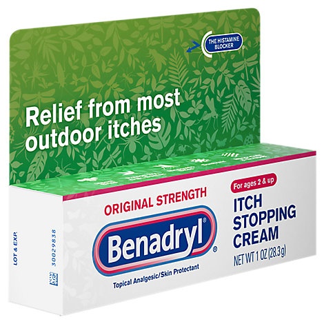 slide 1 of 1, Benadryl Itch Stopping Cream Original Strength, 1 oz