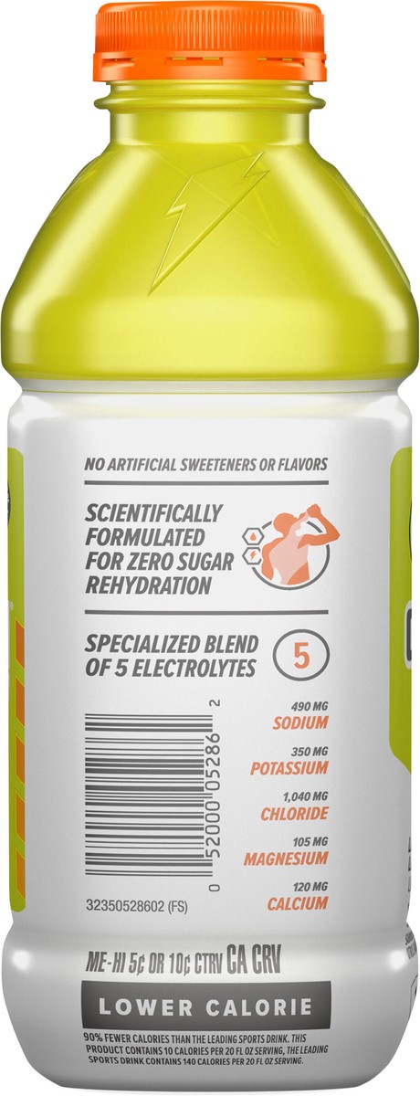 slide 3 of 5, Gatorlyte Zero Sugar Electrolyte Beverage Lemon Lime - 20 fl oz, 20 fl oz