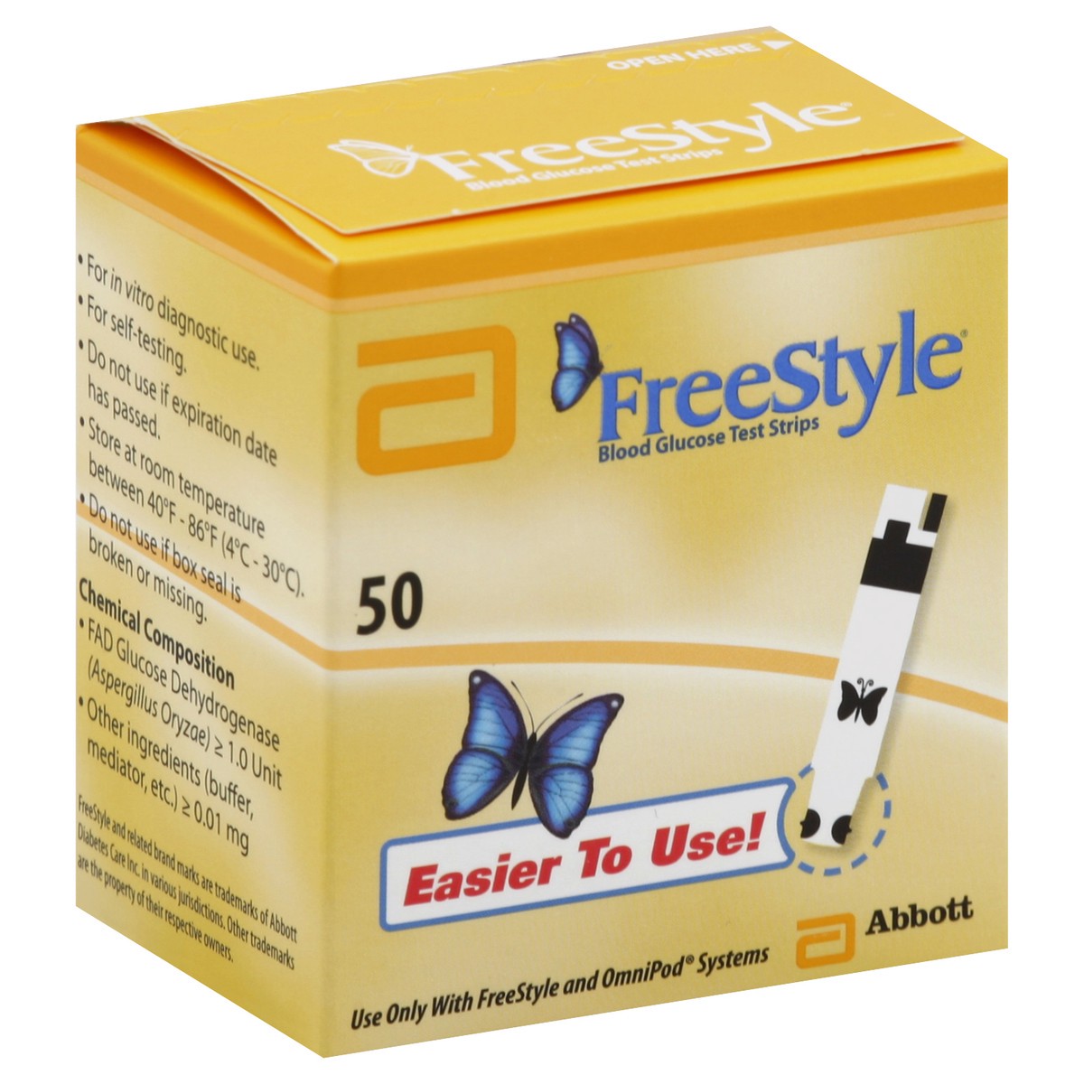 slide 5 of 5, Free Style Test Strips 50 ea, 50 ct
