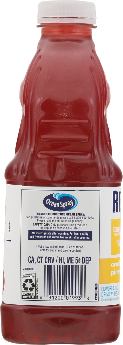 slide 7 of 9, Ocean Spray Revitalize Cranberry Pineapple Juice Drink Bottle, 60 fl oz