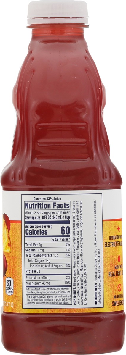 slide 8 of 9, Ocean Spray Revitalize Cranberry Pineapple Juice Drink Bottle, 60 fl oz