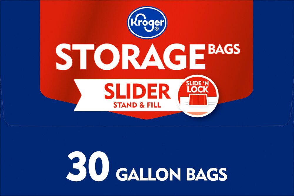 slide 4 of 6, Kroger Slider Storage Gallon Bags, 30 ct