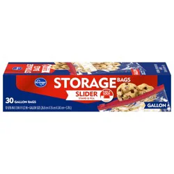 Kroger Slider Storage Gallon Bags, 30 ct