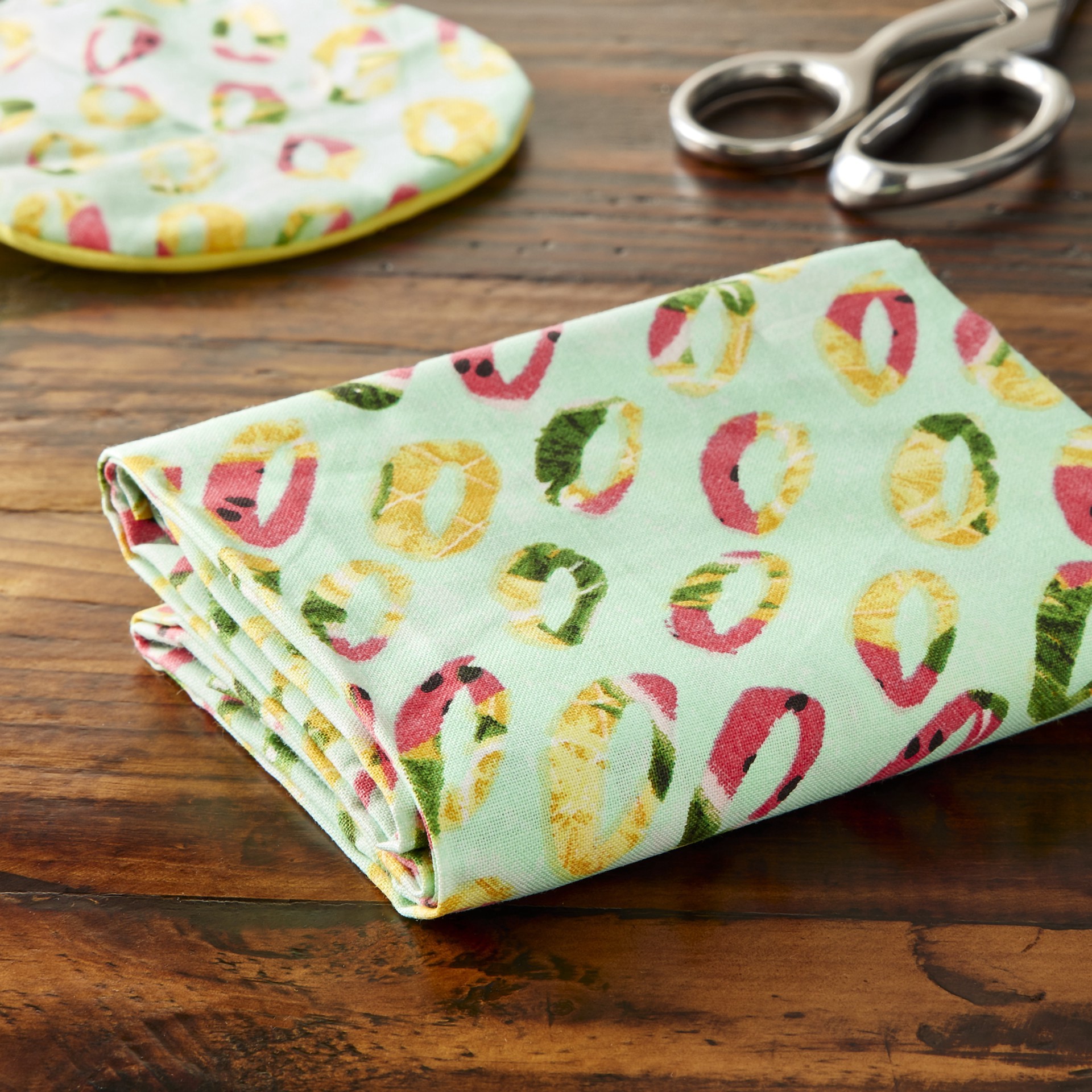 slide 3 of 4, Turquoise Cotton Fabric Bundle By Loops & Threads, 1 yd