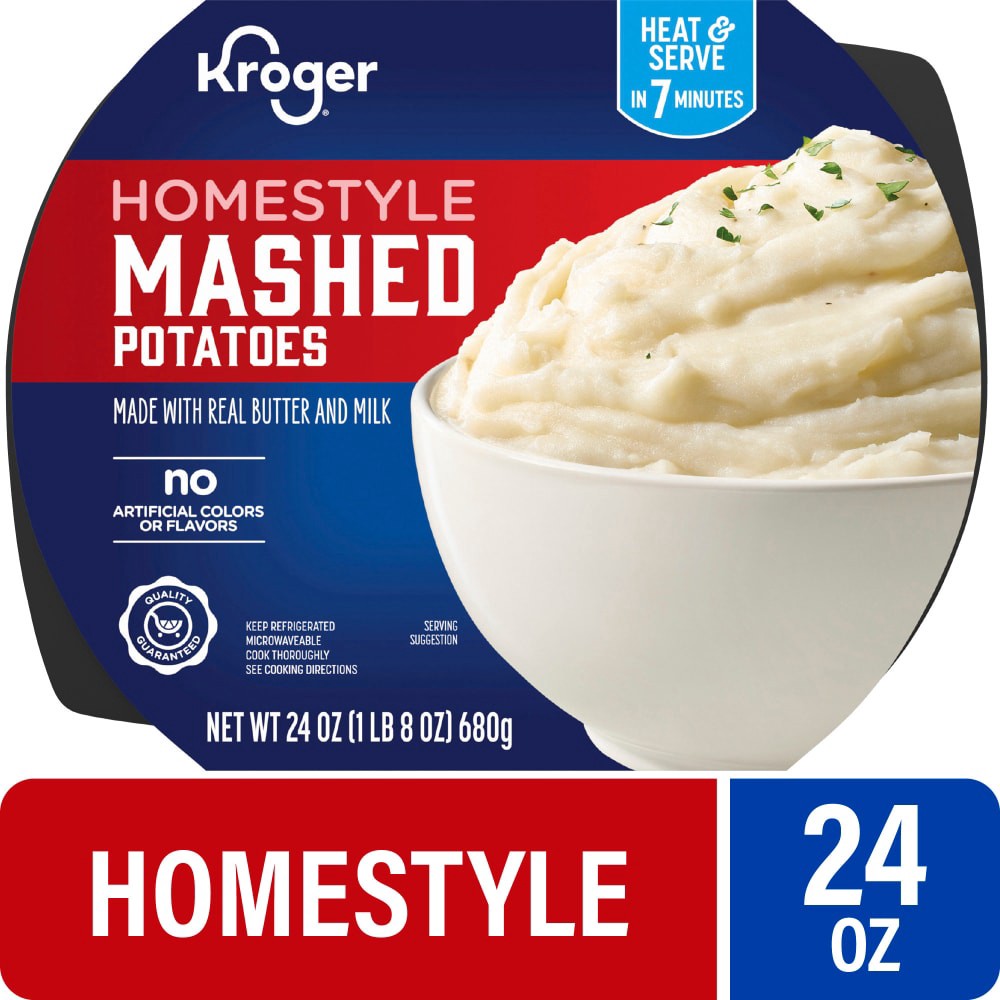 slide 1 of 5, Kroger Homestyle Mashed Potatoes, 24 oz