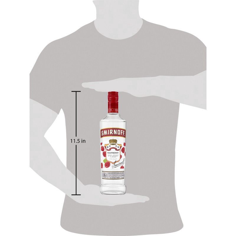 slide 4 of 5, Smirnoff Raspberry Flavored Vodka - 750ml Bottle, 750 ml
