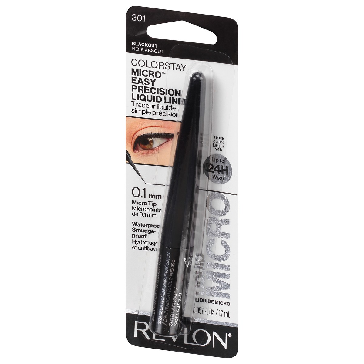 slide 4 of 9, Revlon ColorStay Blackout 301 Micro Easy Precision Liquid Liner 0.057 fl oz, 0.057 fl oz