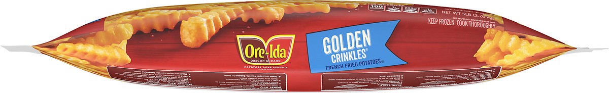 slide 4 of 9, Ore-Ida Golden Crinkles French Fries Fried Frozen Potatoes Value Size, 5 lb Bag, 5 lb