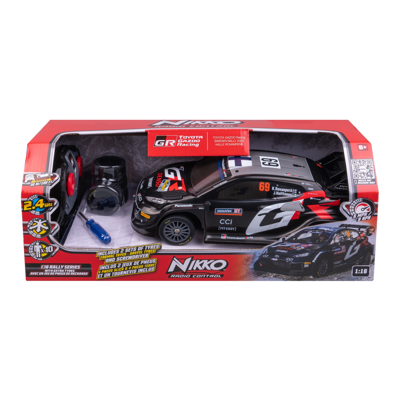 slide 2 of 4, 1:16th Rally Series RC Assortment with extra tyres, 1 ct