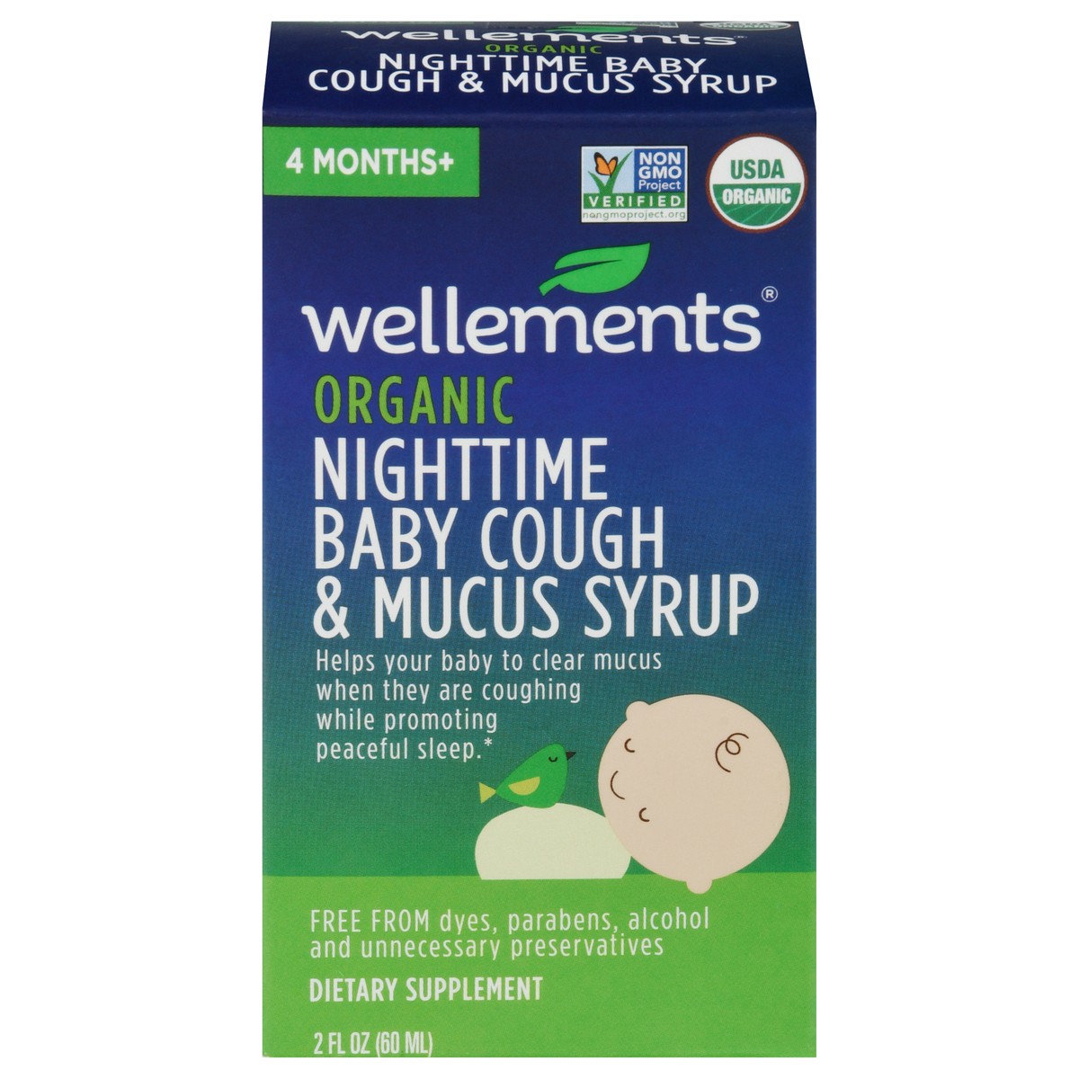 slide 3 of 13, Wellements Organic Baby Nighttime Cough & Mucus Syrup 2 fl oz, 2 fl oz