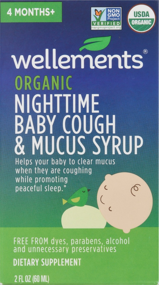 slide 6 of 13, Wellements Organic Baby Nighttime Cough & Mucus Syrup 2 fl oz, 2 fl oz