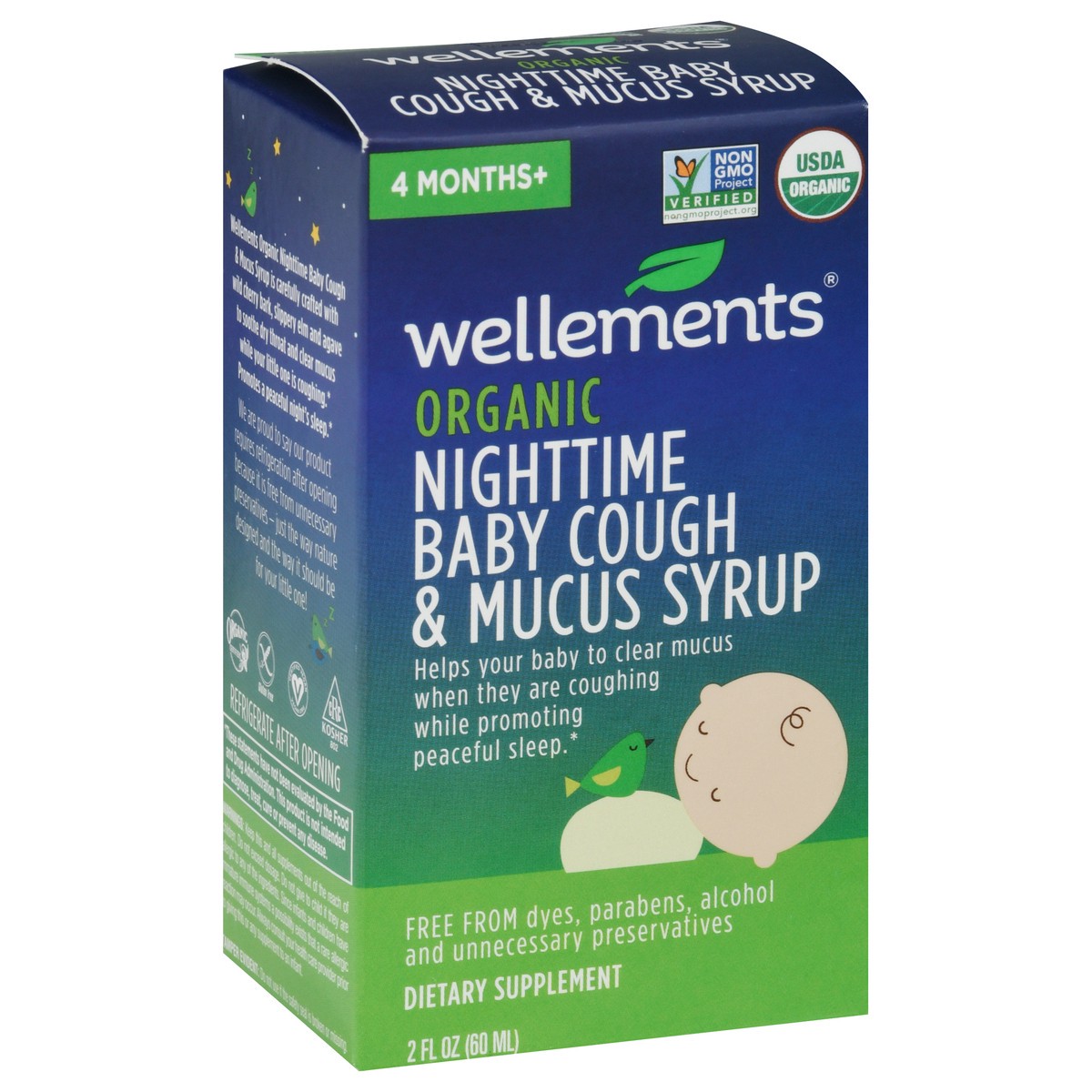 slide 10 of 13, Wellements Organic Baby Nighttime Cough & Mucus Syrup 2 fl oz, 2 fl oz