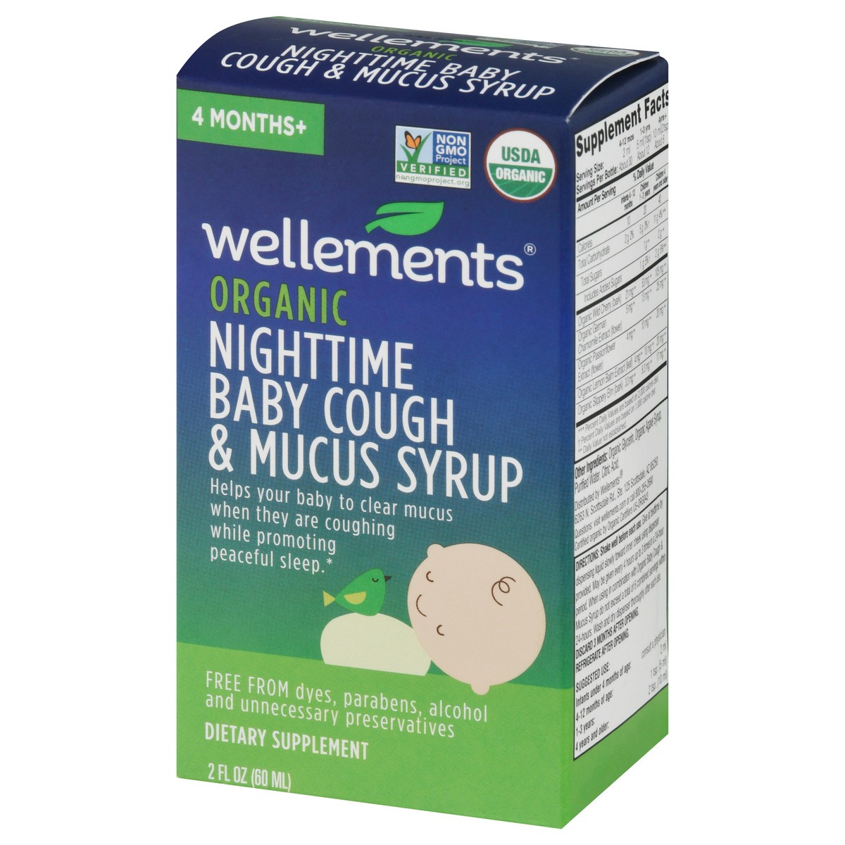 slide 11 of 13, Wellements Organic Baby Nighttime Cough & Mucus Syrup 2 fl oz, 2 fl oz