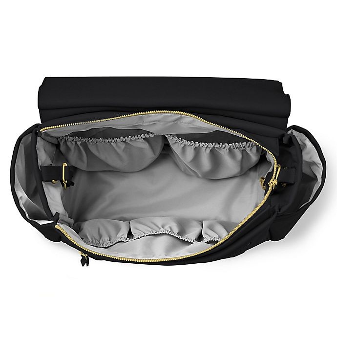 slide 2 of 9, Skip Hop SKIP*HOP Greenwich Convertible Diaper Backpack - Black/Gold, 1 ct