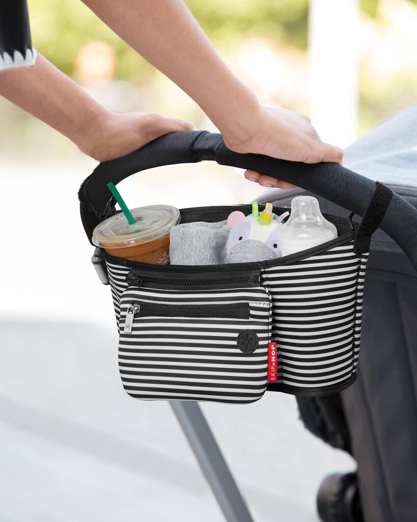 slide 2 of 8, Skiphop Grab & Go Stroller Organizer Stripe NS, 1 ct