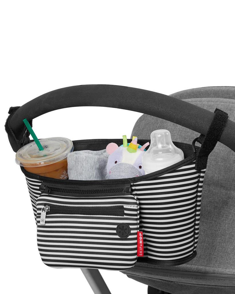 slide 5 of 8, Skiphop Grab & Go Stroller Organizer Stripe NS, 1 ct