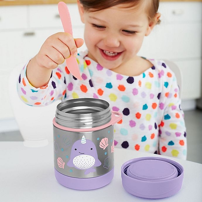 slide 3 of 3, Skip Hop SKIP*HOP Zoo Narwhal Insulated Food Jar, 11 oz