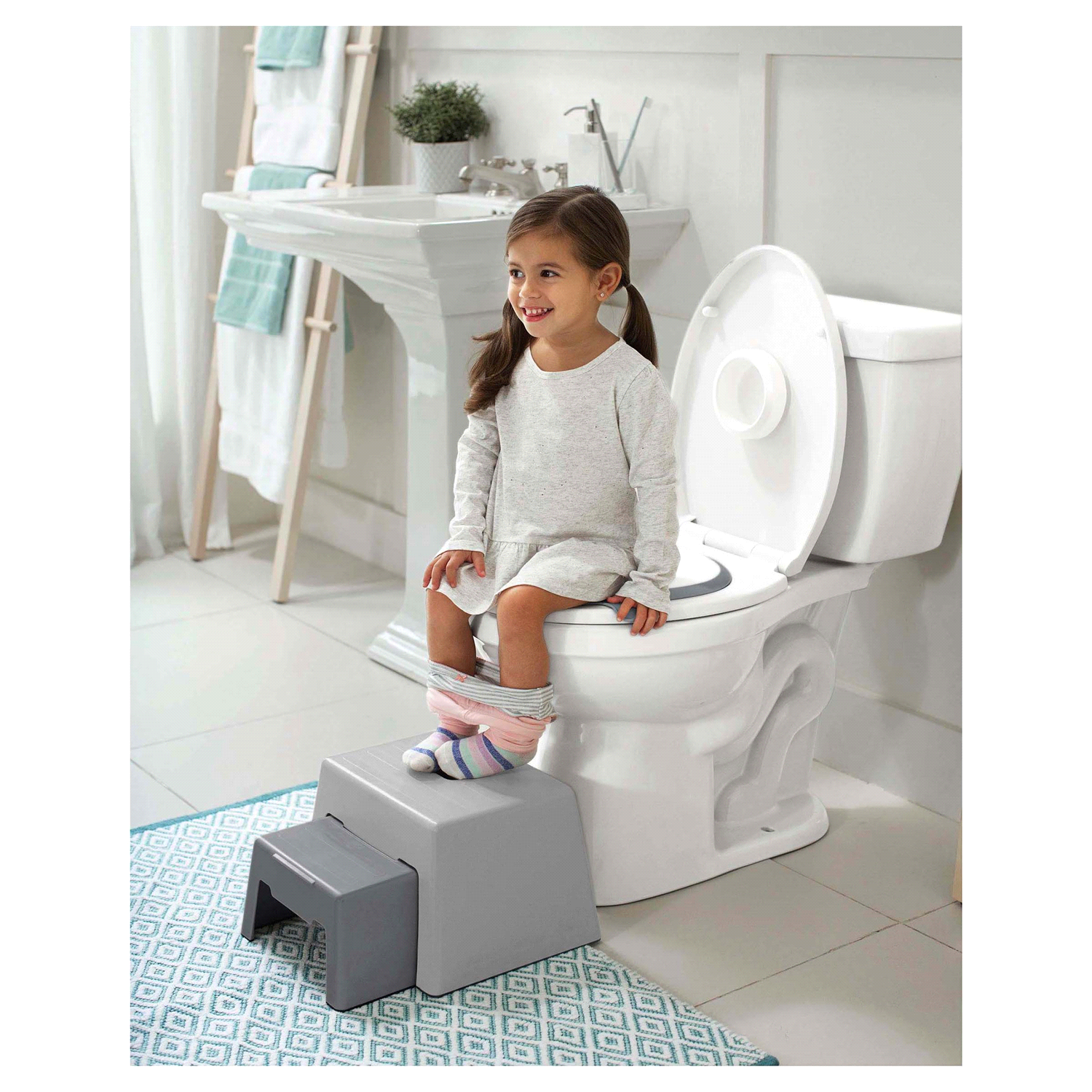 slide 4 of 4, Skip Hop Easy Store Toilet Trainer- White, 1 ct