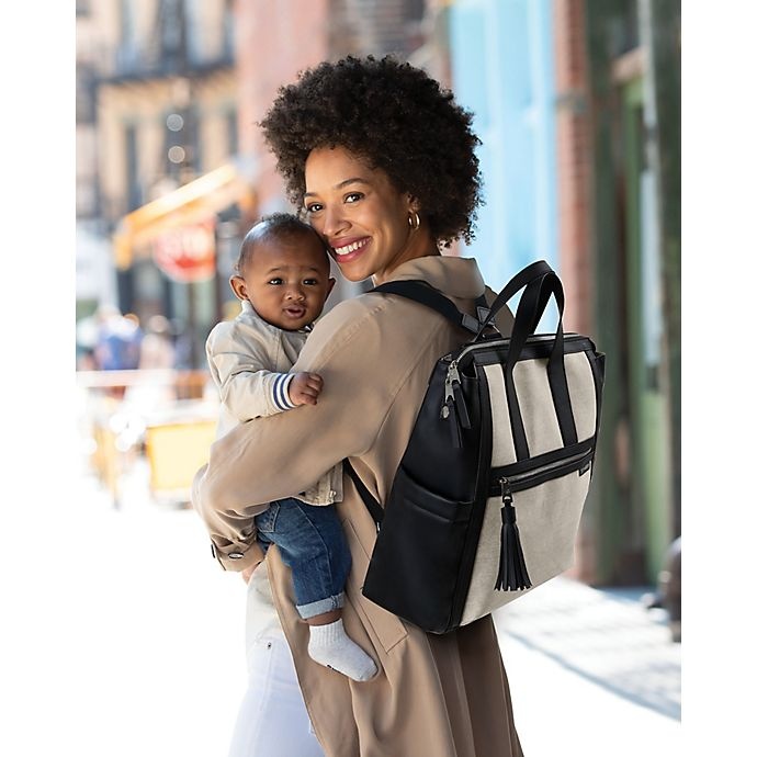 slide 3 of 8, Skip Hop SKIP*HOP Sutton Diaper Backpack - Black, 1 ct