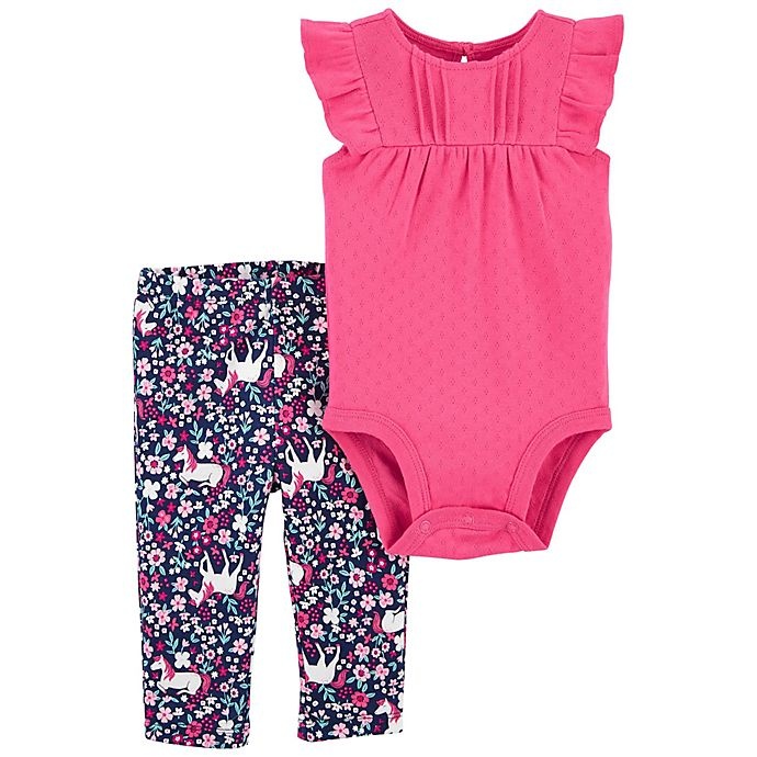 slide 1 of 1, carter's Unicorn Bodysuit and Pant Set - Pink, 2 ct; 3 M