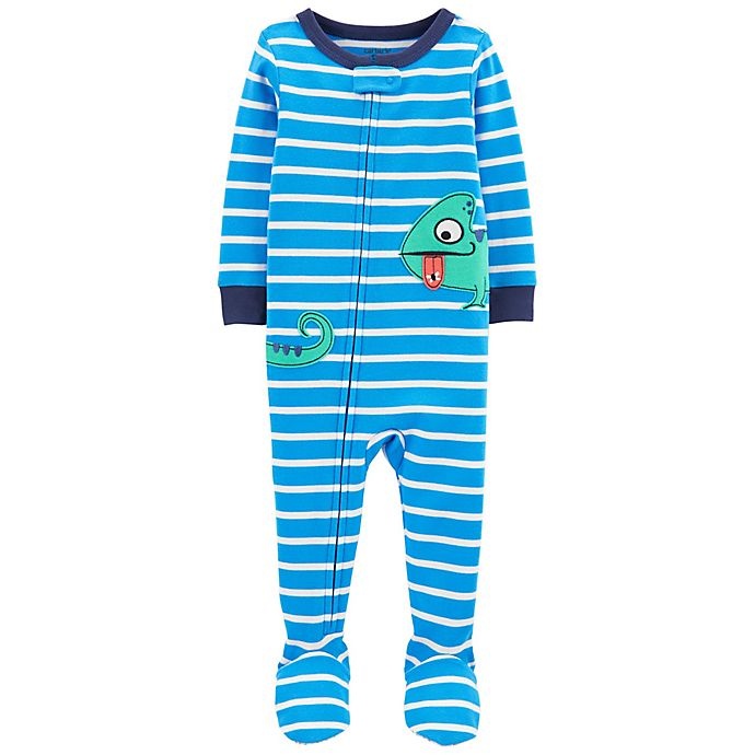 slide 1 of 1, carter's Chameleon 100% Snug Fit Cotton Footie PJs, 1 ct