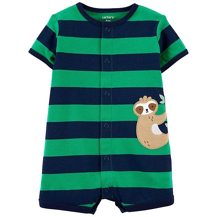 slide 1 of 1, Carter's Sloth Snap-Front Romper, 1 ct