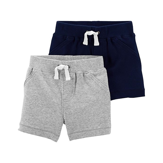 slide 1 of 1, Carter's Pull-On Cotton Shorts, 2 ct