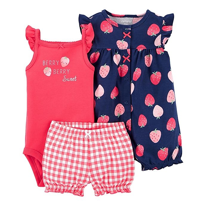 slide 1 of 1, carter's Bodysuit & Romper Set, 3 ct