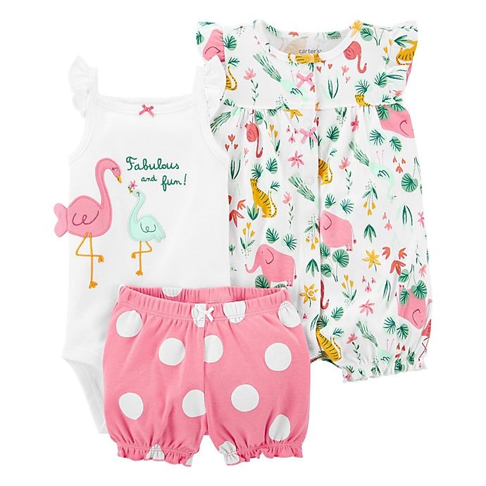 slide 1 of 1, carter's Bodysuit & Romper Set, 3 ct