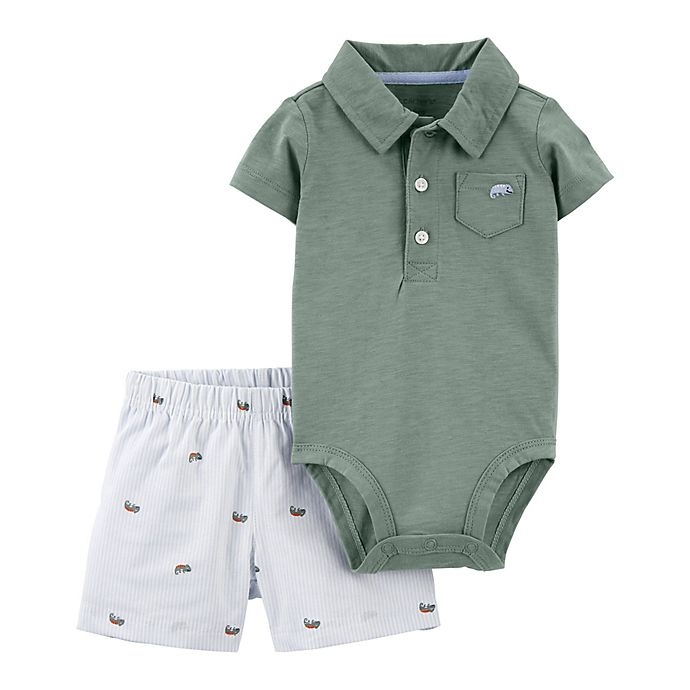 slide 1 of 1, Carter's Polo Bodysuit & Short Set, 2 ct