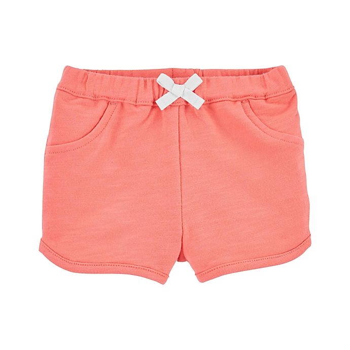 slide 1 of 1, carter's Pull-On French Terry Shorts - Coral, 1 ct