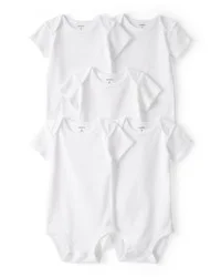 Carters Carter's Baby 5-Pack Short-Sleeve Bodysuits, 12m, White