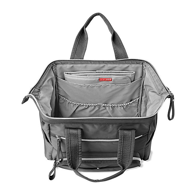 slide 7 of 9, Skip Hop SKIP*HOP Mainframe Wide Open Diaper Backpack - Charcoal, 1 ct