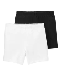Carter's Carters Kid 2-Pack Bike Shorts Black/White 5