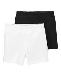 Carter's Carters Kid 2-Pack Bike Shorts Black/White 5