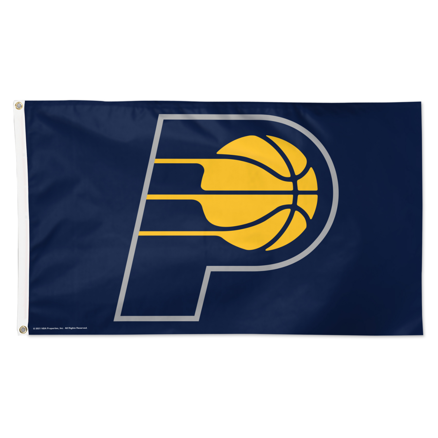 slide 1 of 1, Indiana Pacers primary blue Flag - Deluxe 3' X 5', 1 ct