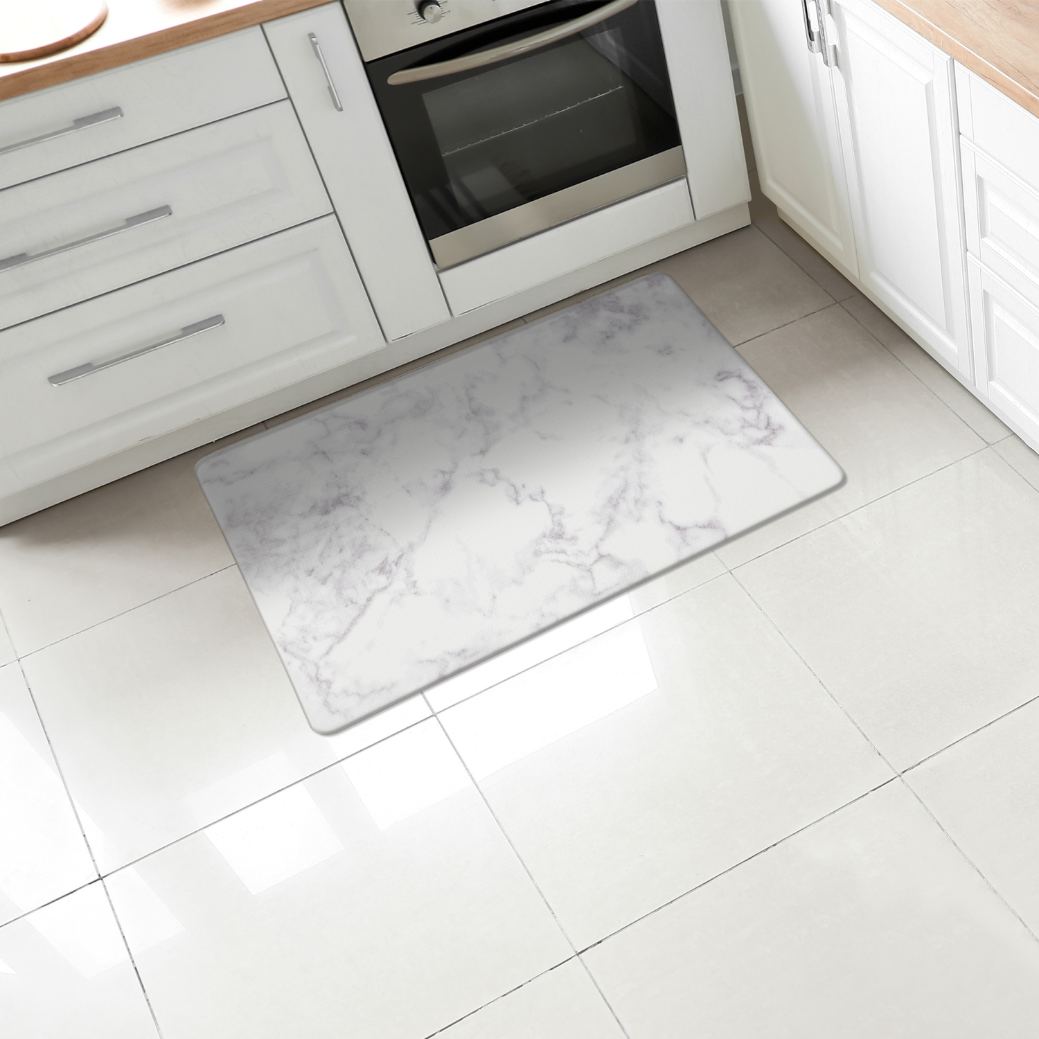 slide 3 of 6, Natco Home Soft Marble White 20x30 Comfort Mat, 1 ct