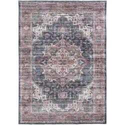 Rugease Velveteen Adrianna Medallion 5x7 Washable Area Rug