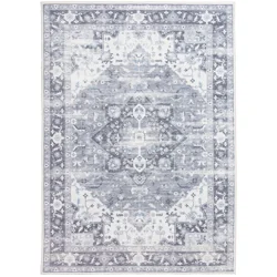 Rugease Velveteen Cade Cream 5x7 Washable Area Rug