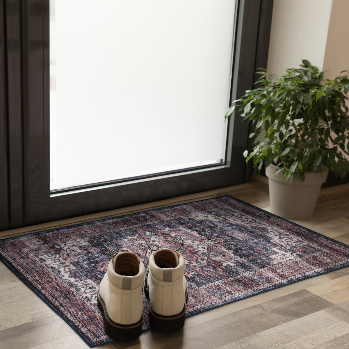 slide 2 of 2, Rugease Velveteen Adrianna Mdlln 20x34 Wshbl Rug, 1 ct