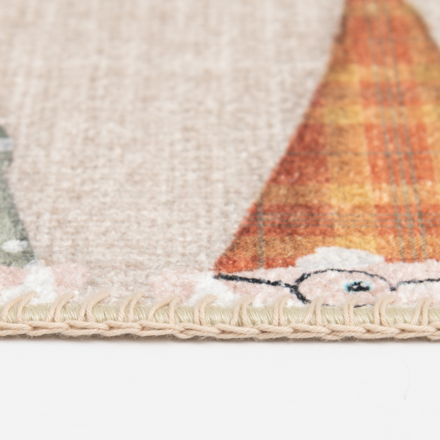 slide 6 of 6, Natco Home Chenille Whipstitch, Gather Together Gnomes, 18 in x 30 in, Rust/Olive, 1 ct