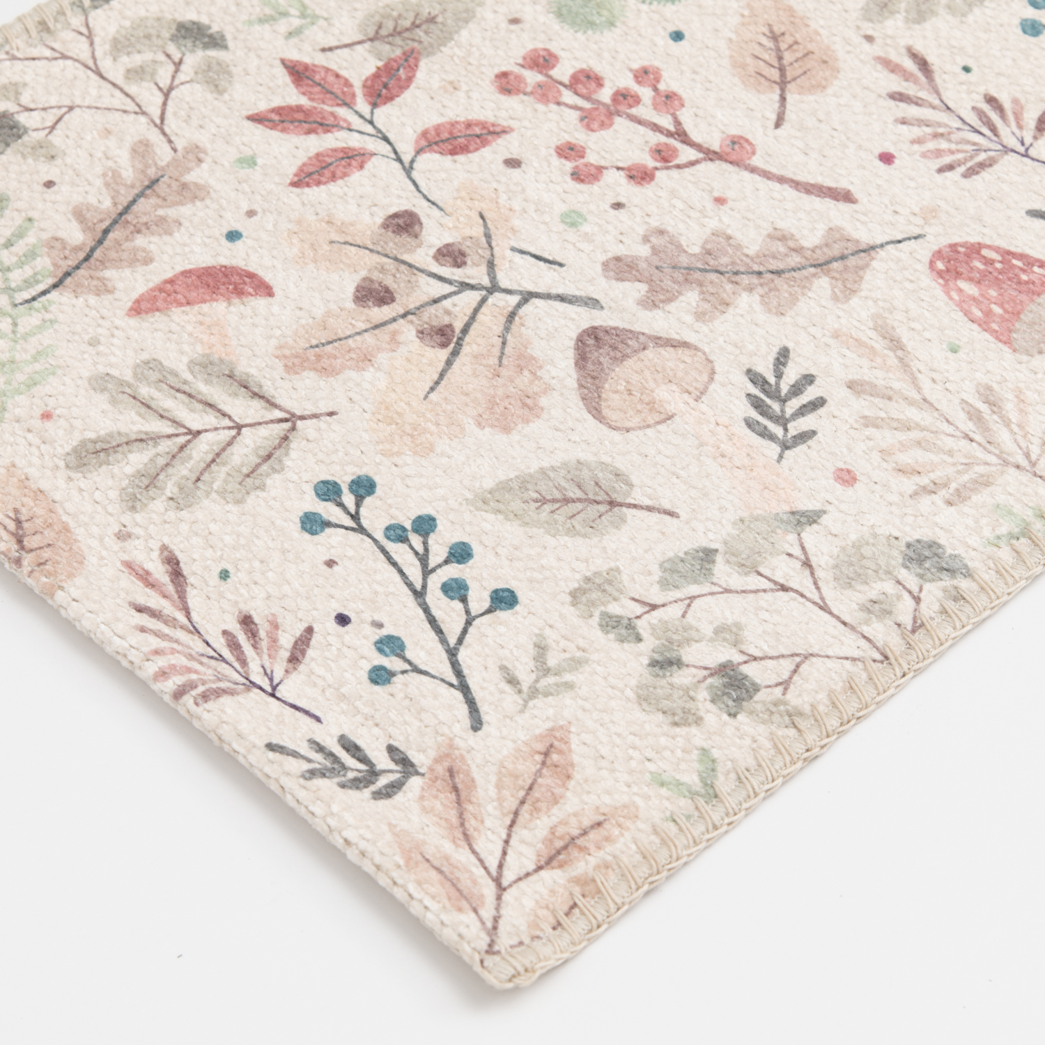 slide 3 of 6, Natco Home Chenille Whipstitch, Cottage Core Mushroom S, 18 in x 30 in, Multi, 1 ct