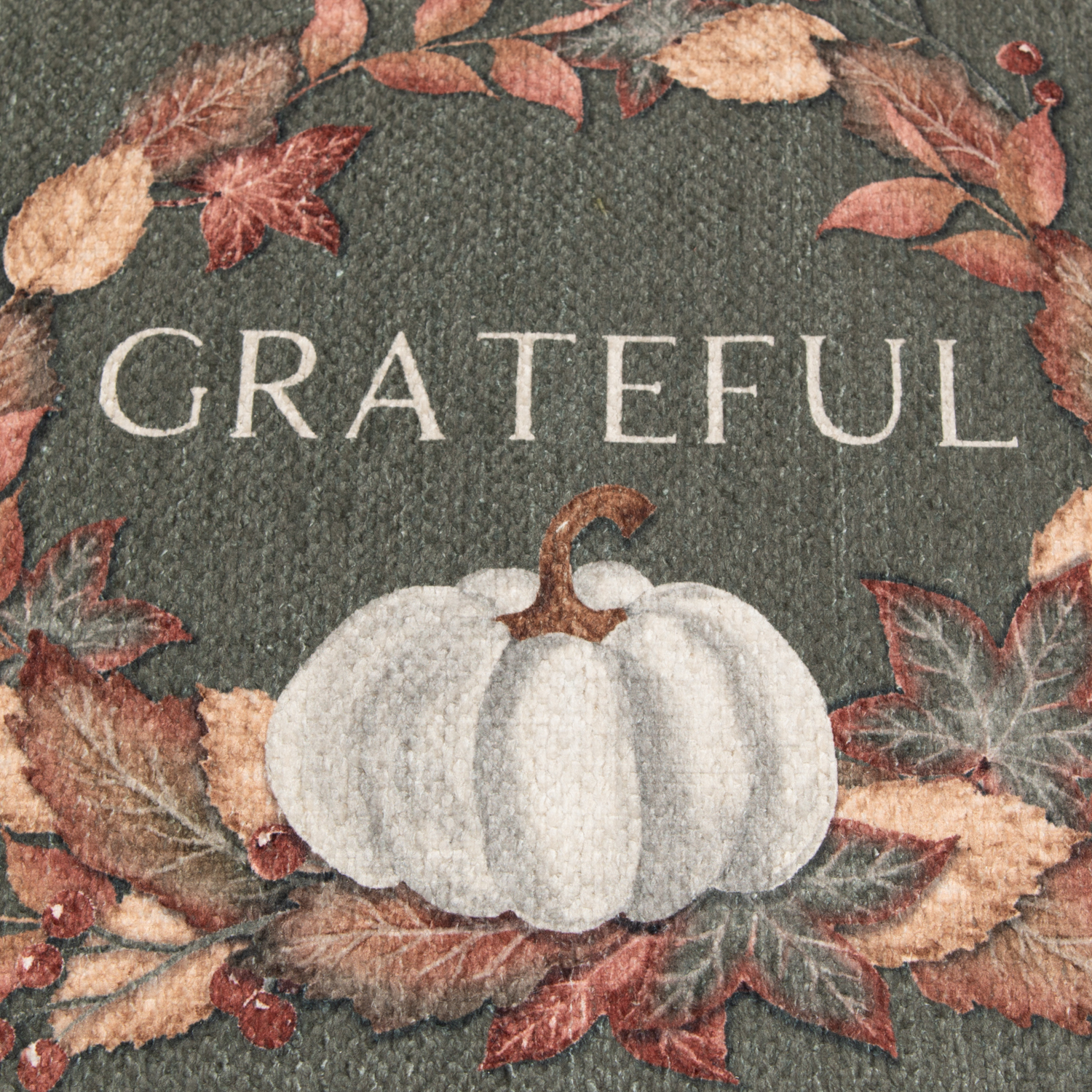 slide 6 of 6, Natco Home, Chenille Whipstitch Grateful Fall Leaves Wreath S, 18 in x 30 in, Multi, 1 ct