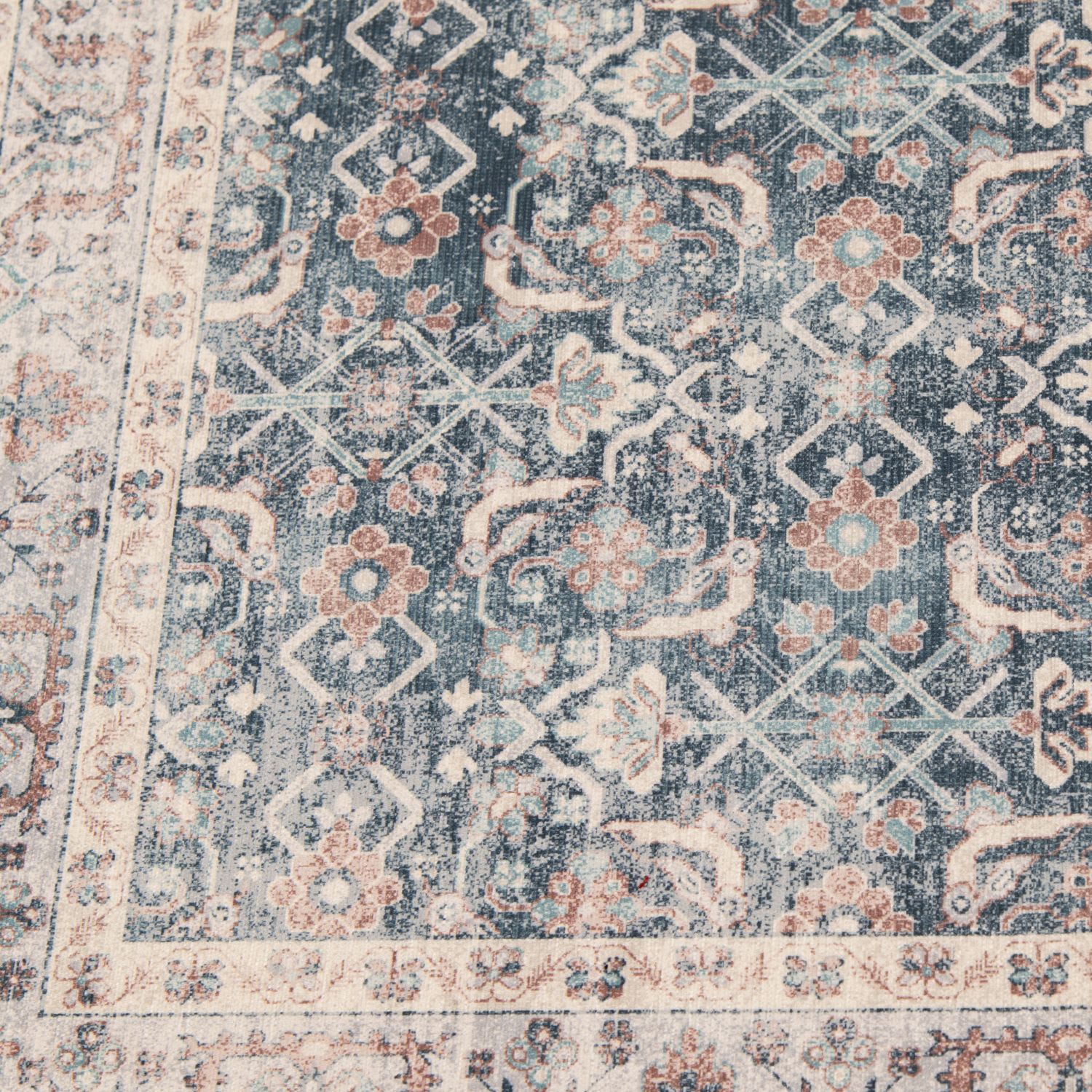 slide 3 of 5, Natco Home, Polyester Traditional, 20 in x 33 in, Dark Blue, 20 in