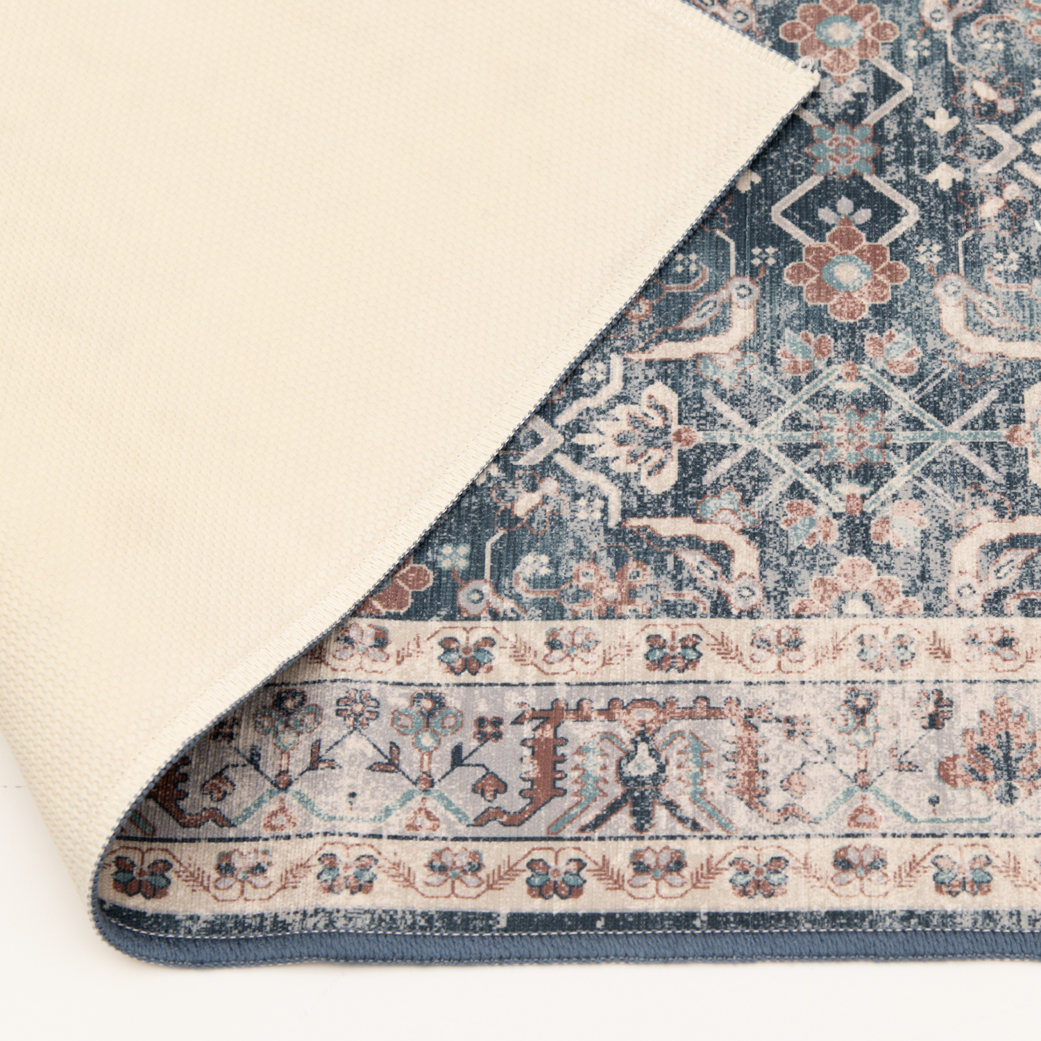 slide 5 of 5, Natco Home, Polyester Traditional, 20 in x 33 in, Dark Blue, 20 in