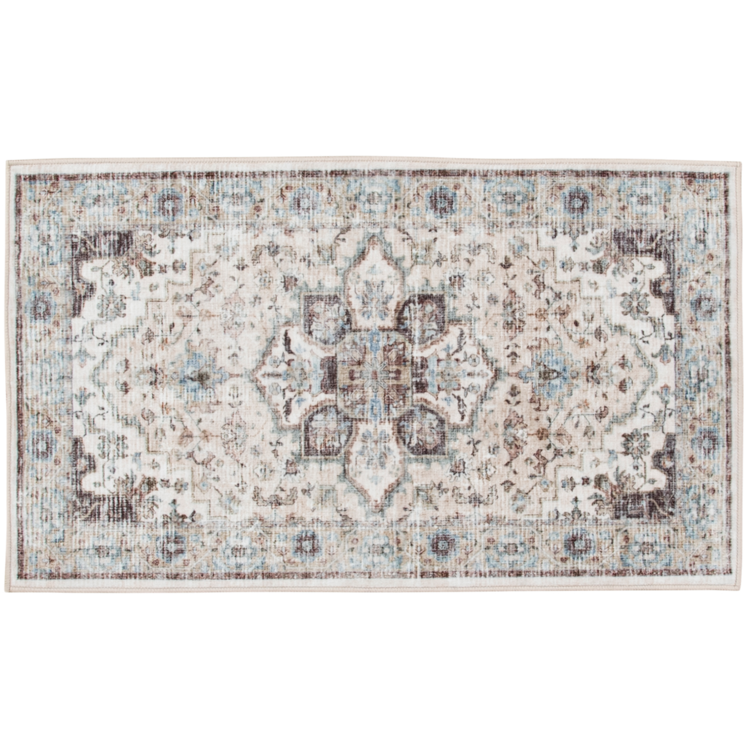 slide 1 of 1, Rugease Medallion Accent Rug, 20 in x 34 in, Green, 20 x 34 