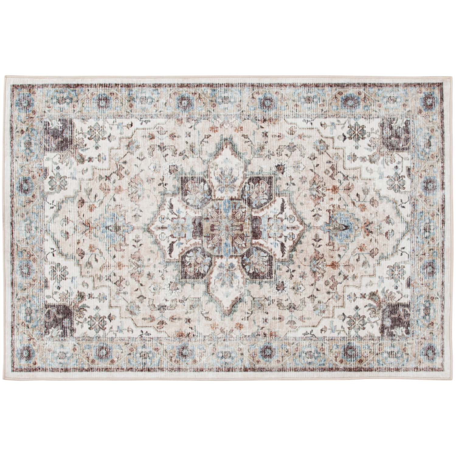 slide 1 of 1, Rugease Medallion Accent Rug, 30 in x 46 in, Green, 30 x 46 