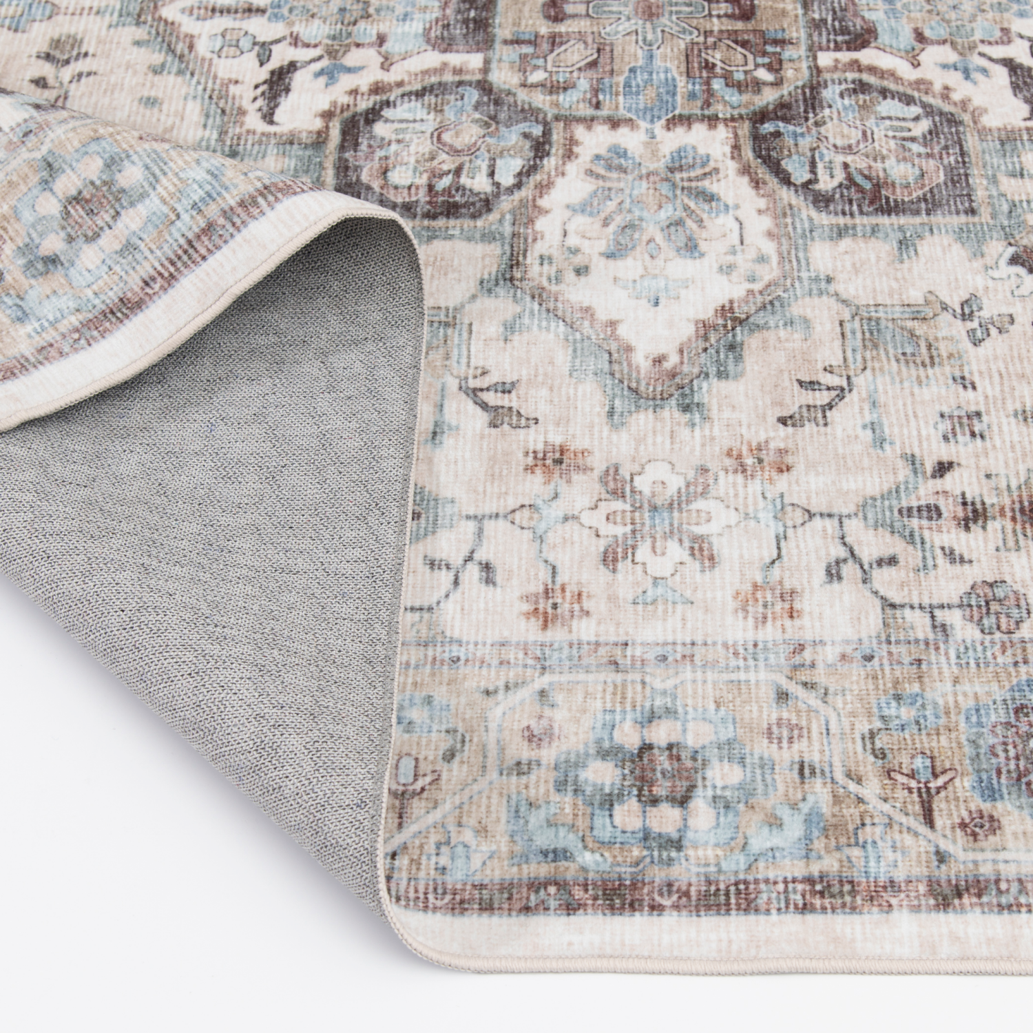 slide 5 of 5, Rugease Medallion Area Rug, 5 ft x 7 ft, Green, 5 ft, 7 ft